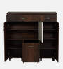 Footsie 20-Pairs Shoe Cabinet In Classic Walnut Finish With Seating