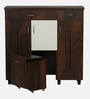 Footsie 20-Pairs Shoe Cabinet In Classic Walnut Finish With Seating