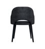 Forest Chic Suede Dining Chair In Dark Grey Colour
