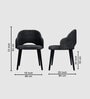 Forest Chic Suede Dining Chair In Dark Grey Colour