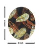 Forest Floor Acacia Wood S/4 Coaster with Enamel