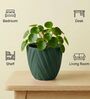 Green Ceramic 4-Inch Flower Pot