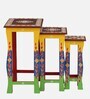 Chandara Solid Wood Nest Of Tables In Multicolour