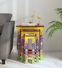 Chandara Solid Wood Nest Of Tables In Multicolour