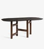 Forma 6 Seater Glass Top Dining Table In Ipiano Finish