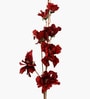 Set Of 2 Red Plastic 2 Stems Forsythia Artificial Flowers