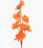 Set Of 2 Orange Plastic 2 Stems Forsythia Artificial Flowers