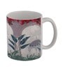 Fort Design & Green Leaves Printed Ceramic Coffee Mug 320ml