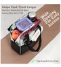 Fort Design & Green Leaves Printed Long Insulated Lunch Bag