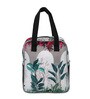 Fort Design & Green Leaves Printed Long Insulated Lunch Bag