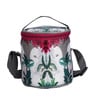 Fort Design & Green Leaves Printed Round Insulated Lunch Bag