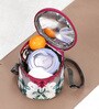 Fort Design & Green Leaves Printed Round Insulated Lunch Bag