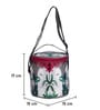 Fort Design & Green Leaves Printed Round Insulated Lunch Bag
