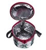 Fort Design & Green Leaves Printed Round Insulated Lunch Bag