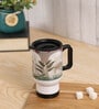 Fort Design & Green Leaves Printed Steel Tumbler