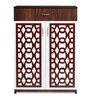 Fort Mordern Shoe Cabinet In Brown Teak Finish