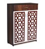 Fort Mordern Shoe Cabinet In Brown Teak Finish