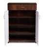 Fort Mordern Shoe Cabinet In Brown Teak Finish