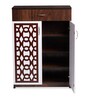 Fort Mordern Shoe Cabinet In Brown Teak Finish