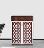 Fort Mordern Shoe Cabinet In Brown Teak Finish