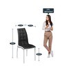 Fortica Metal 6 Seater Dining Set in Black Finish
