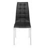 Fortica Metal 6 Seater Dining Set in Black Finish