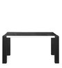 Fortica Metal 6 Seater Dining Set in Black Finish