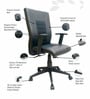 Fortis Mid Back Ergonomic Chair in Black Colour