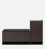 Fortuna 2+1 Door Shoe Rack Seating In Wenge