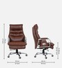 Fortuna Leatherette Executive Chair In Brown Colour Fortuna Leatherette Executive Chair In Brown Colour