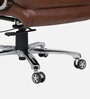 Fortuna Leatherette Executive Chair In Brown Colour