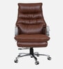 Fortuna Leatherette Executive Chair In Brown Colour