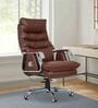 Fortuna Leatherette Executive Chair In Brown Colour