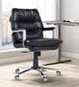 Fortuna Mini Leatherette Executive Chair In Black Colour