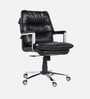 Fortuna Mini Leatherette Executive Chair In Black Colour
