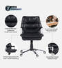 Fortuna Mini Leatherette Executive Chair In Black Colour