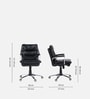 Fortuna Mini Leatherette Executive Chair In Black Colour