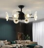 Fortune Black Aluminium and Acrylic LED Smart Fan Chandelier