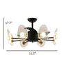 Fortune Black Aluminium and Acrylic LED Smart Fan Chandelier