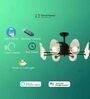 Fortune Black Aluminium and Acrylic LED Smart Fan Chandelier