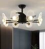 Fortune Black Aluminium and Acrylic LED Smart Fan Chandelier