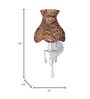 Fos Lighitng White Wall Sconce with Kalamkari Shade and Crystals