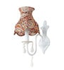 Fos Lighitng White Wall Sconce with Kalamkari Shade and Crystals