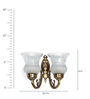 Fos Lighting Brass Upward Double Wall Light