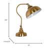Fos Lighting Vintage Charm: Adjustable Gooseneck Antique Brass Table Lamp for Reading & Tasks
