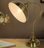 Fos Lighting Vintage Charm: Adjustable Gooseneck Antique Brass Table Lamp for Reading & Tasks