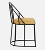 Beyla Metal Chair In Black Powder Coated With Mustered Velvet Fabric