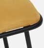 Beyla Metal Chair In Black Powder Coated With Mustered Velvet Fabric