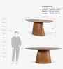Fou 6 Seater Dining Table In Acacia Wood Finish