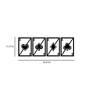 Four Ace Card Set Black Wooden Wall Art